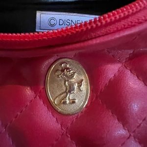 Red Disney fannypack with gold color hardwear excellent used condition
